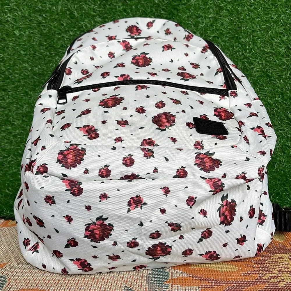 VANS Ranger 2 Prints Roses White Women's Backpack VN0A7UFM3KS NWT